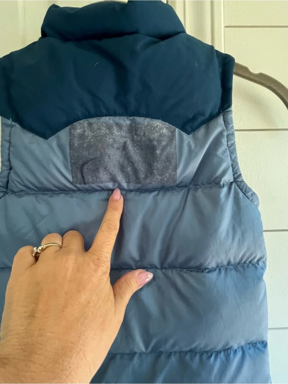 Patagonia Baby Bivy Down Vest Blue Colorblock 3Т ✨Flawed Gem✨